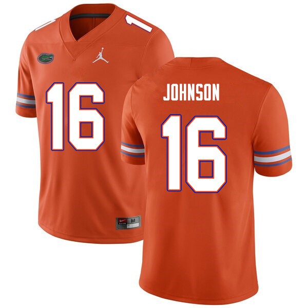 Men #16 Tre'Vez Johnson Florida Gators College Football Jerseys Orange
